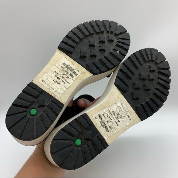 Timberland Koralyn Wedge Double Strap Sporty Buckle Sandal Black/White Size 10 - Picture 12 of 12